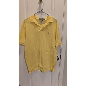 Polo by Ralph‎ Lauren Polo Shirt Men's Large L Short Sleeve Yellow Cotton